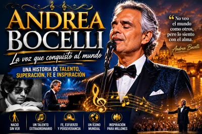 Andrea Bocelli: la extraordinaria historia del tenor ciego que conquistó los escenarios más importantes del mundo